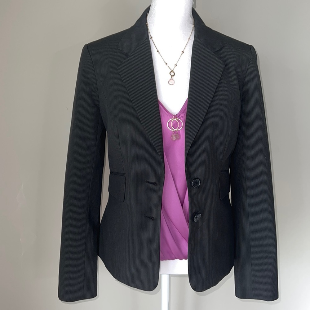 The Limited Full Black/White Pinstripe Suit